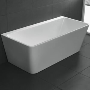 Freestanding Back To Wall Square Edge White BT 1702 near Cranbourne | Designed Bathtub in Melbourne