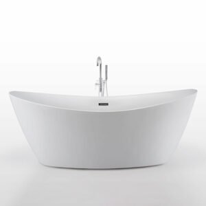 Freestanding Boat Shape White BT 1806 Bathtub | Buy in Melbourne