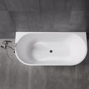 Buy Freestanding Back To Wall Round Edge White Bathtub BT 1501 in Melbourne | Truganina