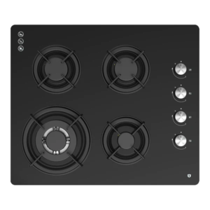 Buy 60cm Black Glass Gas Cooktop TGWF61G in Aintree