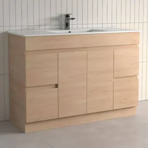 1200mm Soft Oak Laminate Floor Standing Vanity