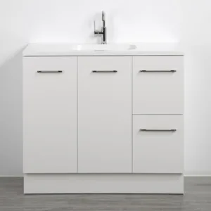 900mm White Full Gloss Floor Standing Vanity