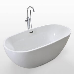 Freestanding White Egg Shape Bathtub BT 1504