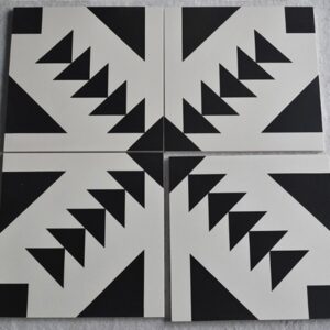 White and Black Art Tiles NH 30007