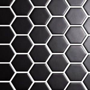 Black Matt Hexagonal Mosaic Tiles Supply near Officer Melbourne