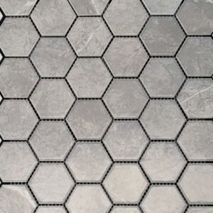 Dark Grey Hexagon Mosaic Tiles Supply near Greensborough Melbourne