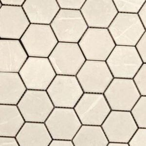 Light Grey Hexagon Mosaic Tiles Supply & Installation Near Rosanna