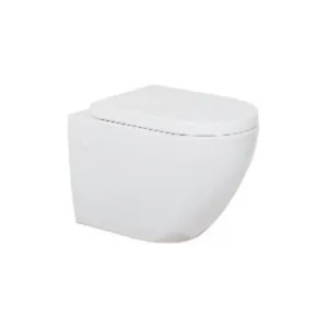 White Tornado Quiet Wall Hung Toilet Seat